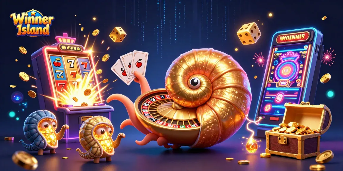 Spin to win at Winner Island with an ancient nautilus roulette and glorious slot machine treasures!