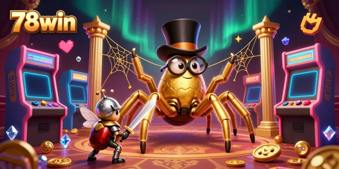Experience the thrilling gameplay of 78win's vibrant casino scene filled with golden elements.
